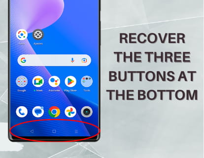 Recover the three buttons at the bottom