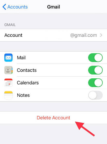 How to delete the Google account in Apple iPhone 4s 1