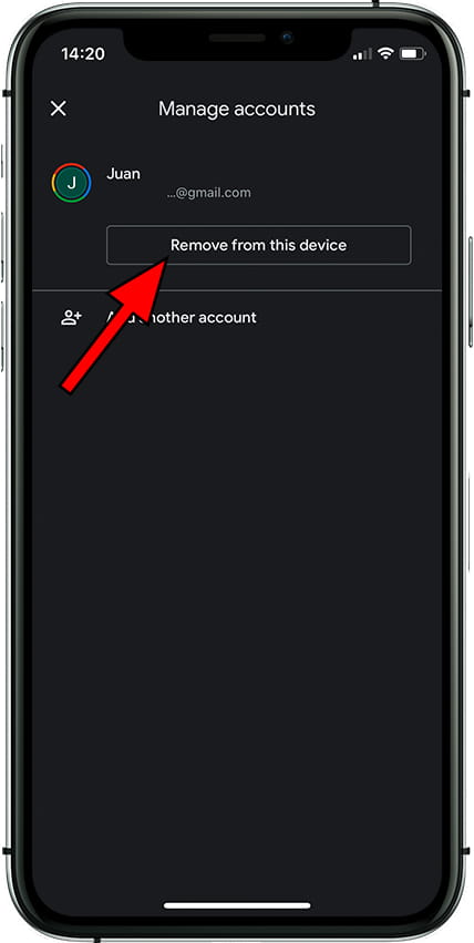 Remove Google account from Apple iPhone 13 mini