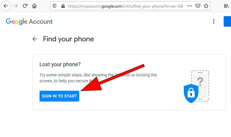 Find your phone login Google