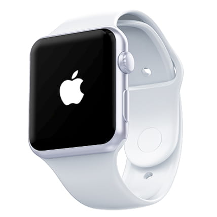 Apple logo on Apple Watch