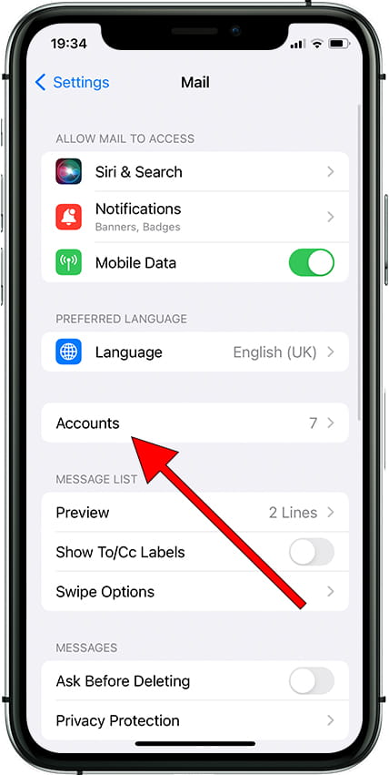 how to set up imap on ios 7