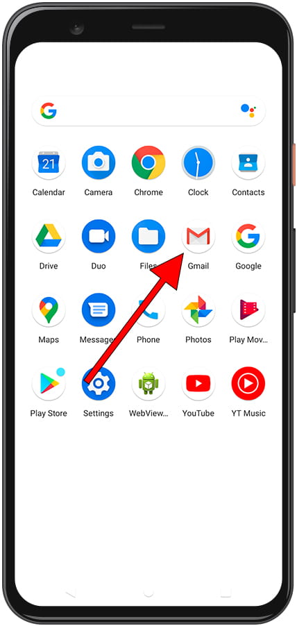 Gmail apps screen