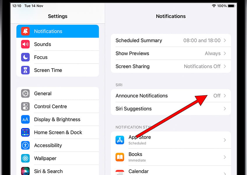 Allow notifications iOS