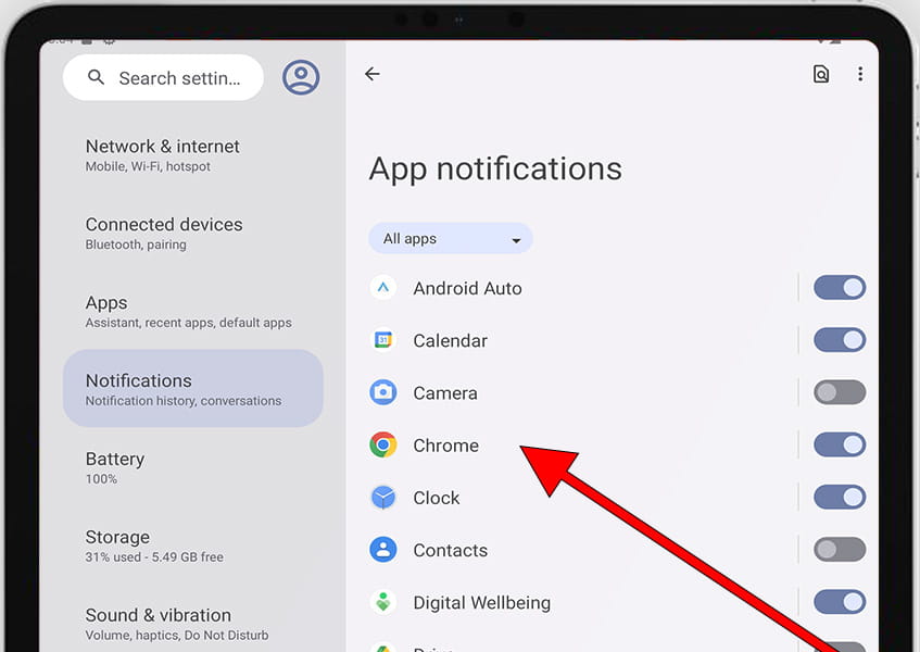App notifications Android