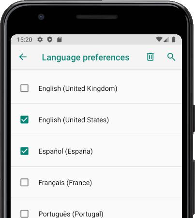 Remove languages Android