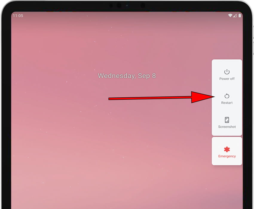How to reboot / restart Lenovo Yoga Tab 11