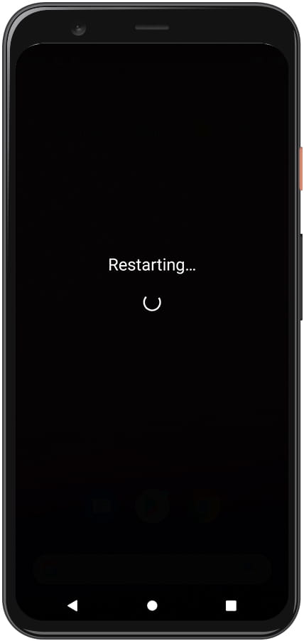 Restart screen Android