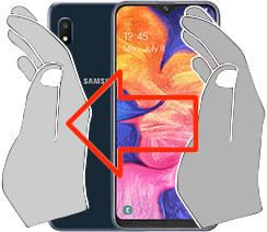 Screenshot in Samsung Galaxy A10e