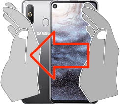 Screenshot in Samsung Galaxy A8s