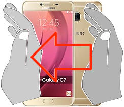 Screenshot in Samsung Galaxy C7