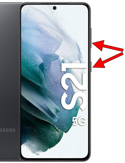 Screenshot in Samsung Galaxy S21 5G