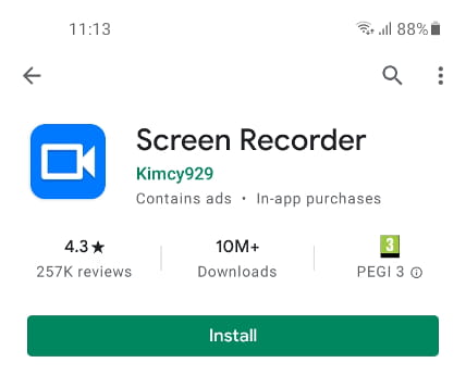 Screen record app